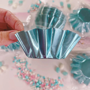 More Cuppies Powder Puff Blue Foil (Select from Pack Sizes)