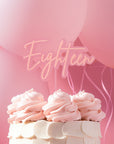 PINK OPAQUE / PINK Layered Cake Topper - EIGHTEEN