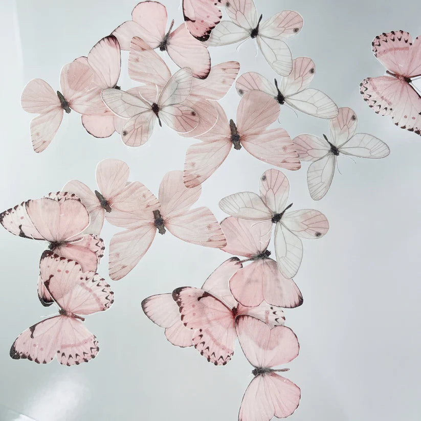 Wafer Paper Butterflies Pretty In Pink 24 PreCut Edible