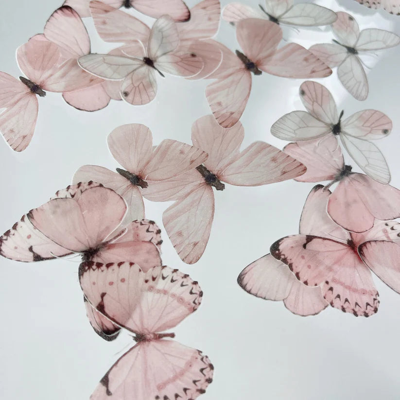 Wafer Paper Butterflies Pretty In Pink 24 PreCut Edible