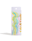 13cm SWIRLY Cake Candles PASTEL RAINBOW (Pack of 16)