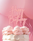 PINK OPAQUE / PINK Layered Cake Topper - HAPPY BIRTHDAY