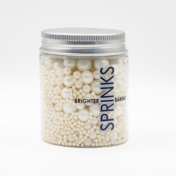 PEARL WHITE BUBBLE BUBBLE (75g) Sprinkles - by Sprinks